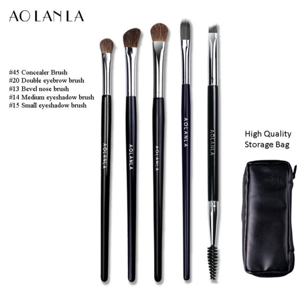 Black 5-Piece Eye Brush Set