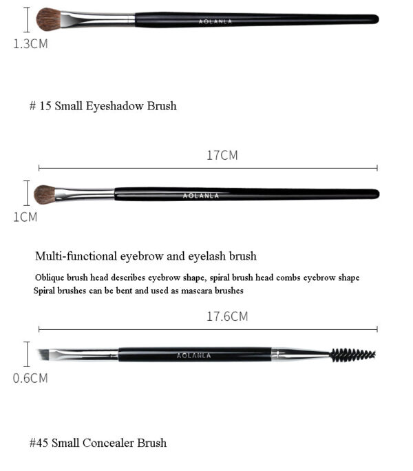 Black 5-Piece Eye Brush Set