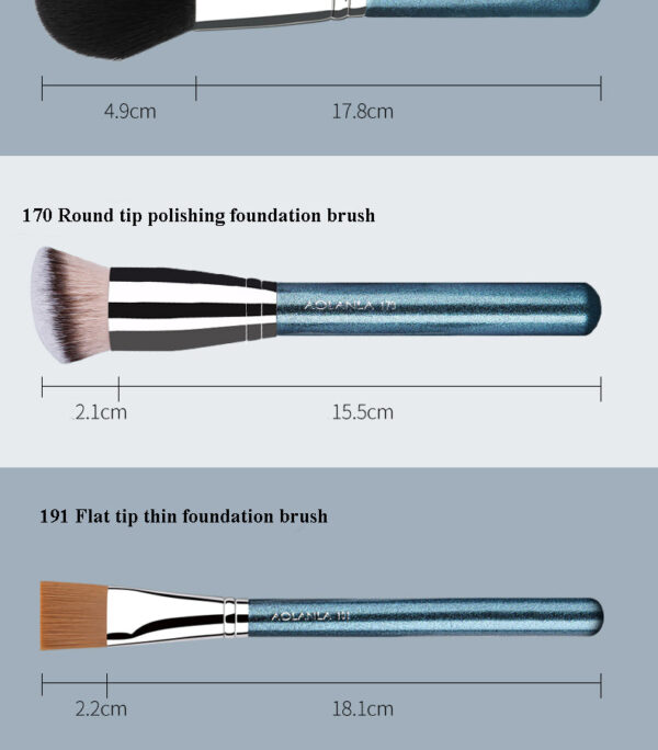 Pearlescent Blue 9-Piece Brush Set