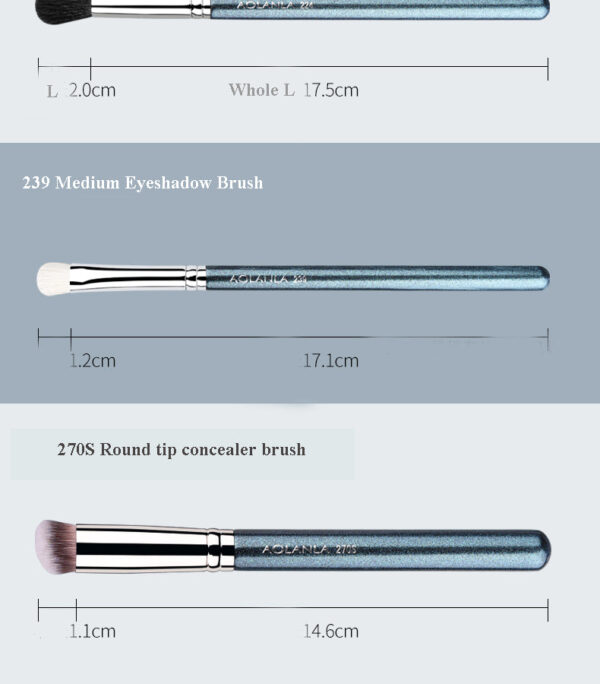 Pearlescent Blue 9-Piece Brush Set