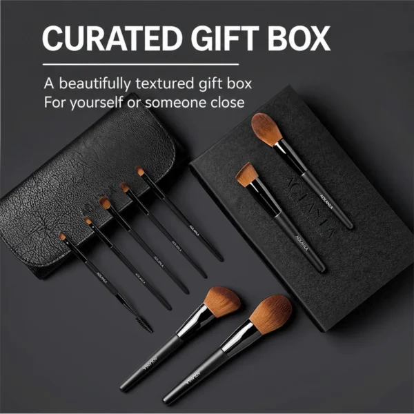 AOLANLA brushes, textured pouch and gift box with English gift presentation copy