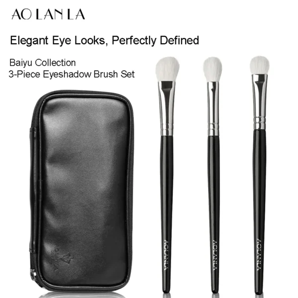 White Feather 3-Piece Eye Brush Set