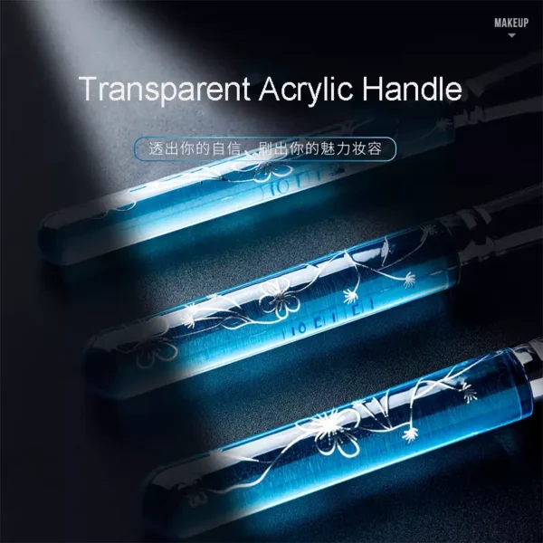 Ice Blue Sakura 9-Piece Brush Set