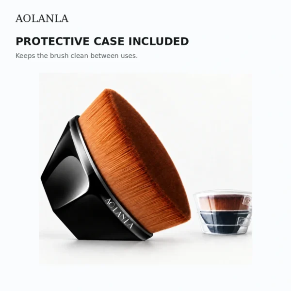 Protective storage case included with the AOLANLA 55 foundation brush