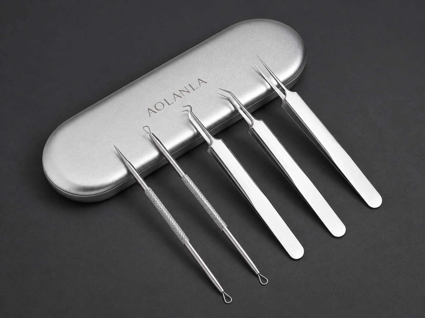 Steel, with a clean finish.