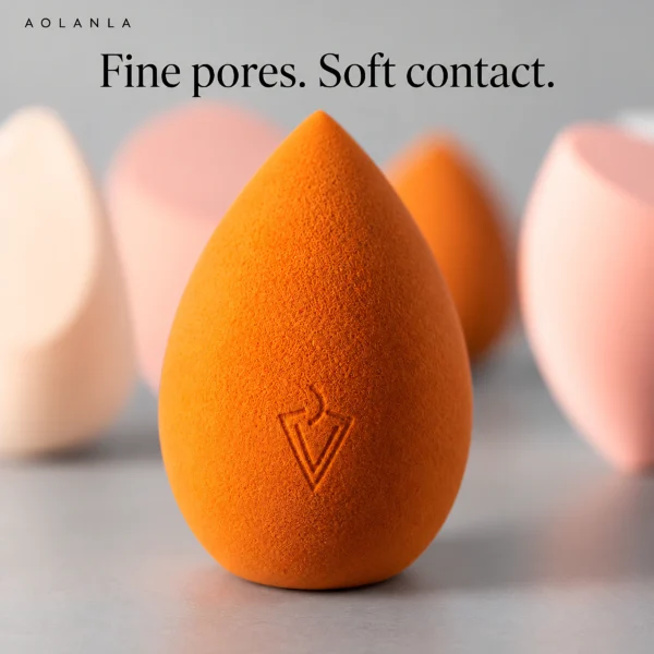 Fine-pore orange teardrop sponge
