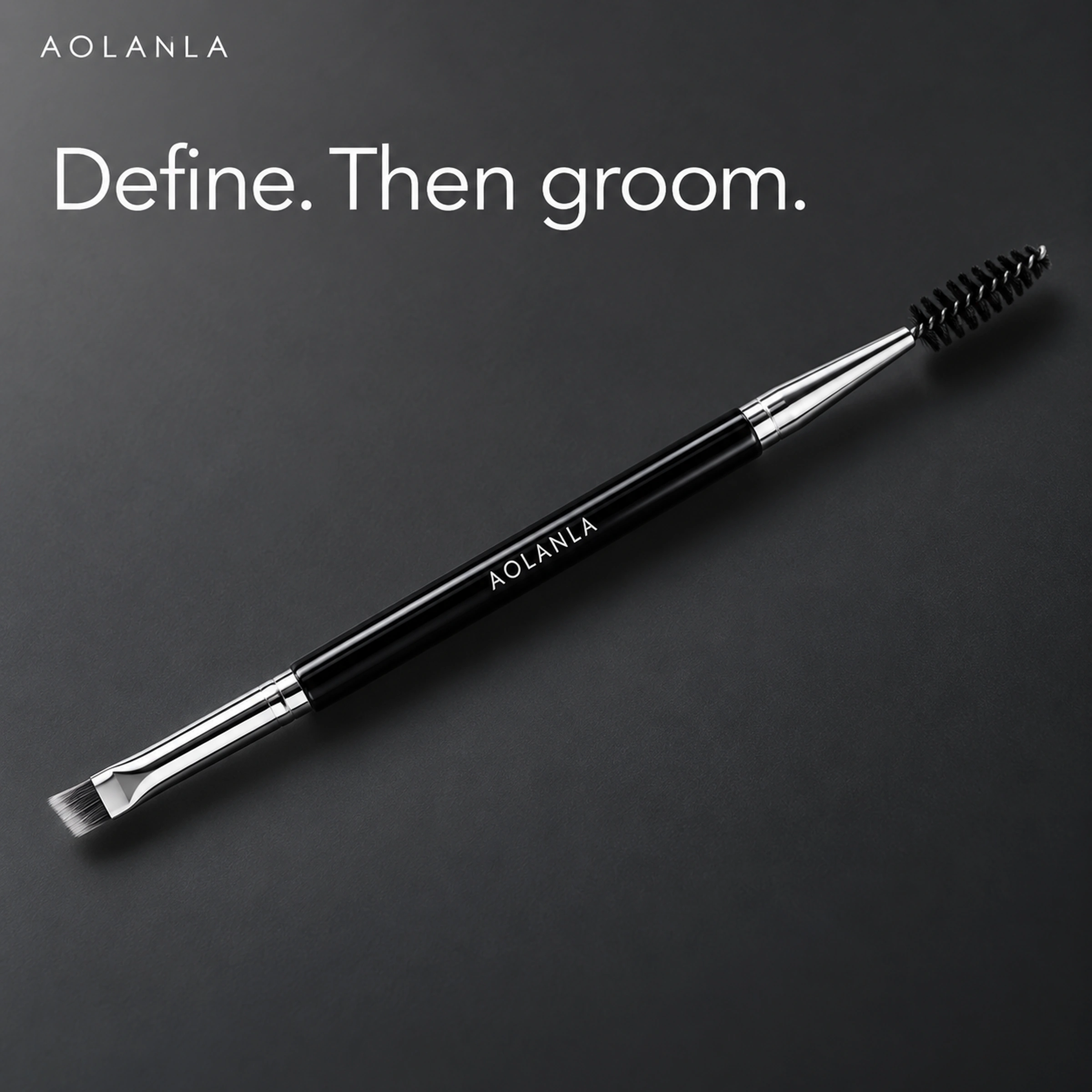 20 single dual-ended angled brow brush and spoolie