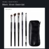 Black 5-Piece Eye Brush Set with Pouch