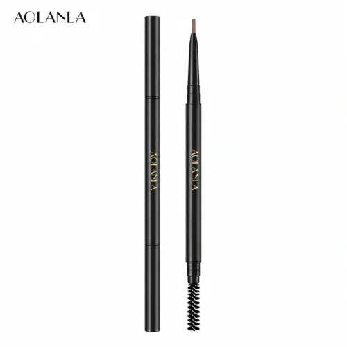 One AOLANLA Natural Brown brow pencil shown capped and uncapped