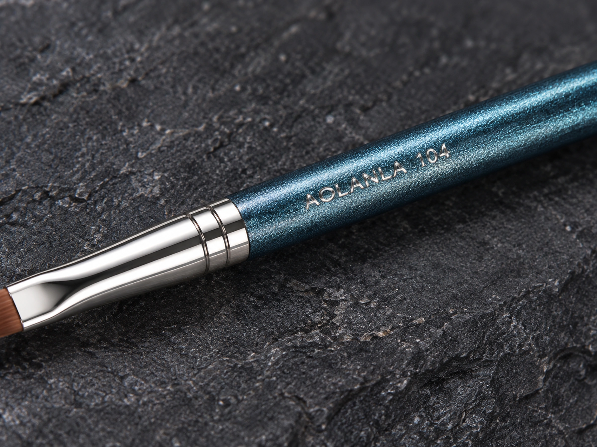 Original No104 pearlescent blue grip and polished silver ferrule junction