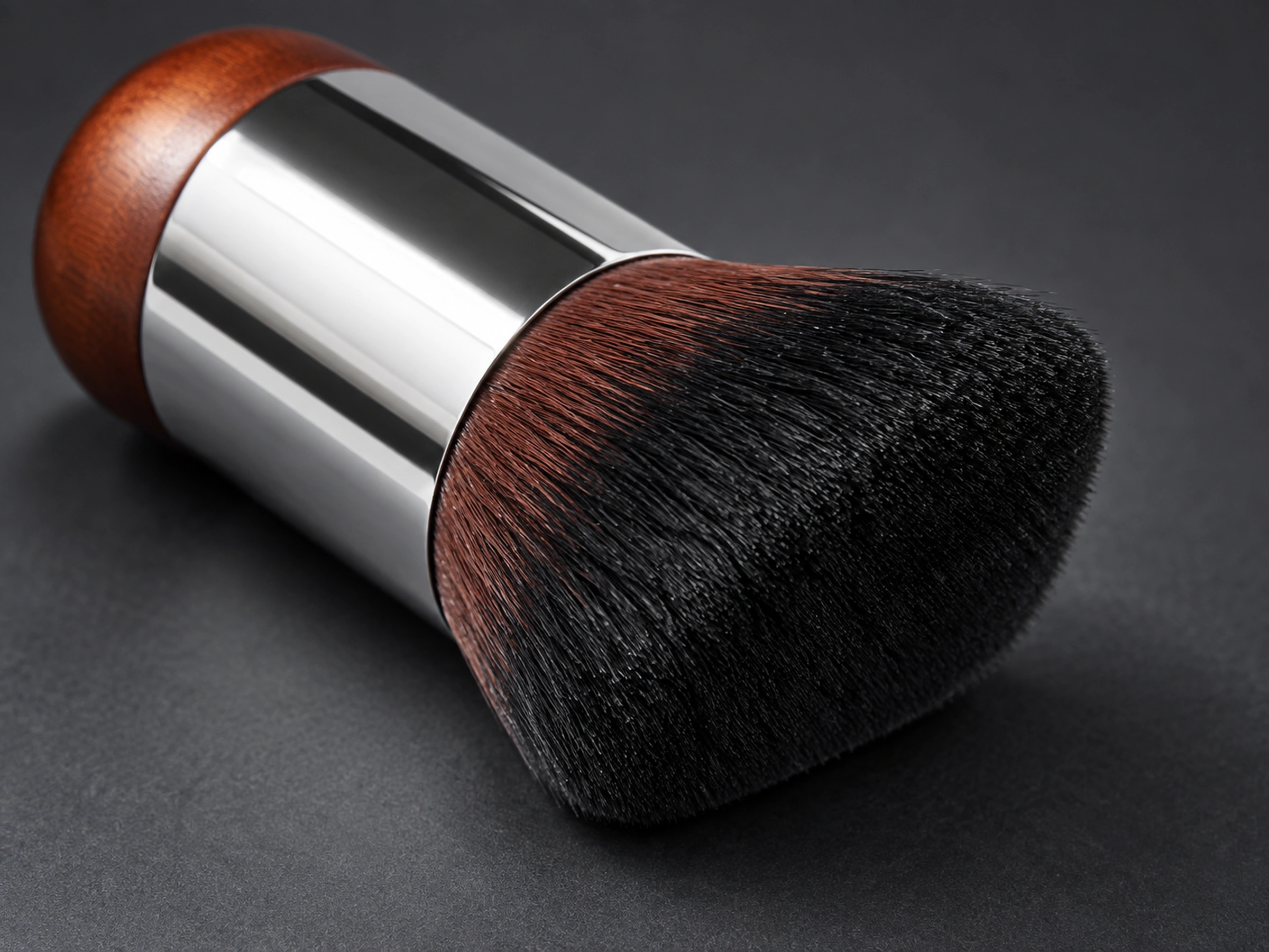 Original No112 compact sloped black and reddish-brown foundation brush working face