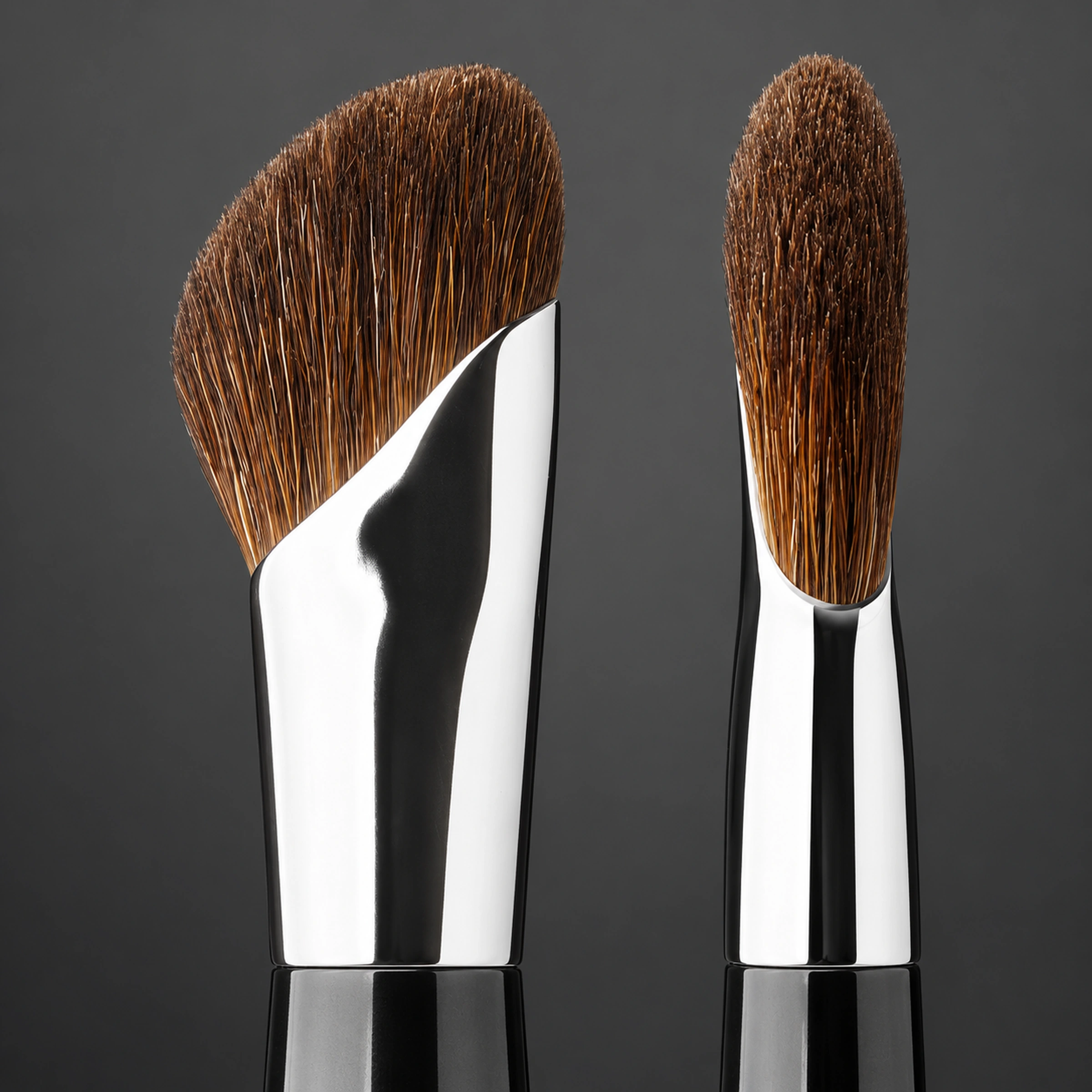 Front and side orientations of the same actual No.16 curved sickle head with silver shaped ferrule