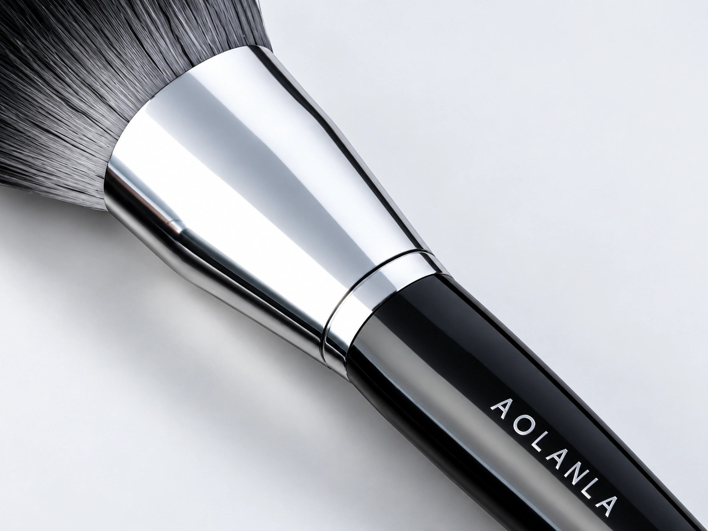 Original No91 tapered silver aluminium ferrule and black lacquered wooden handle junction