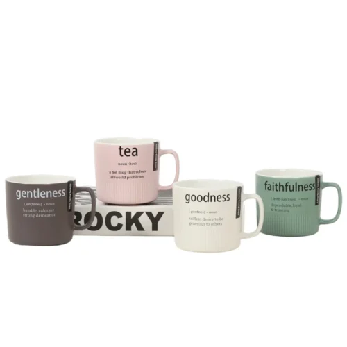 380ml ceramic mug,words mug,stoneware cup
