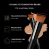 Close-up of AOLANLA angled foundation brush with English feature descriptions