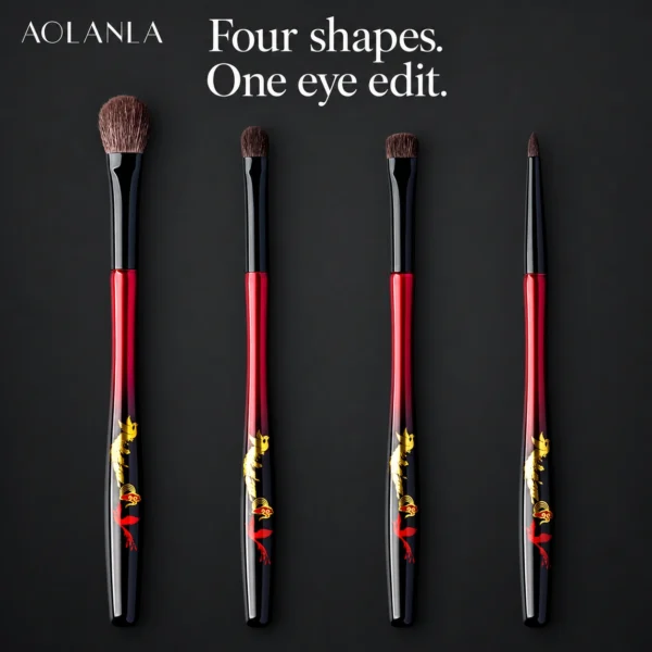 Four Phoenix eye brush shapes shown complete