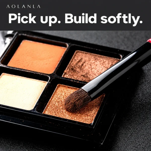 Phoenix eye brush picking up powder eyeshadow