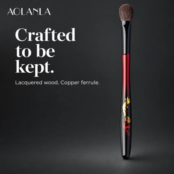Phoenix lacquered wooden handle and glossy black copper ferrule