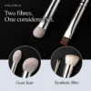 Goat hair and synthetic fibre brush heads compared