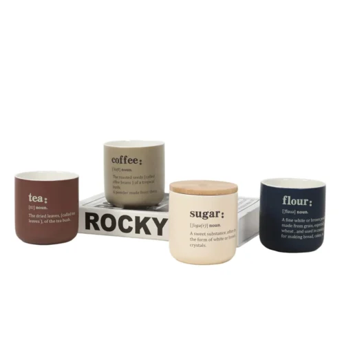 18oz ceramic pot,words pot,ceramic can