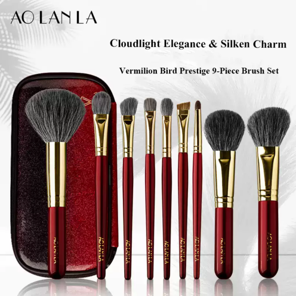 Vermilion Gold 9-Piece Brush Set