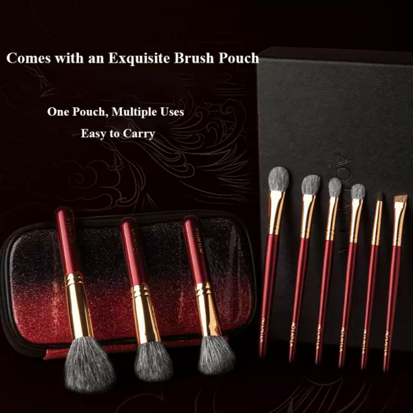 Vermilion Gold 9-Piece Brush Set