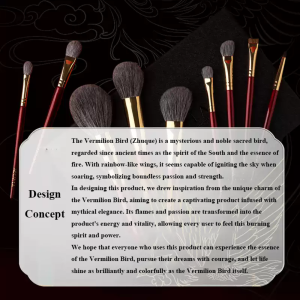 Vermilion Gold 9-Piece Brush Set