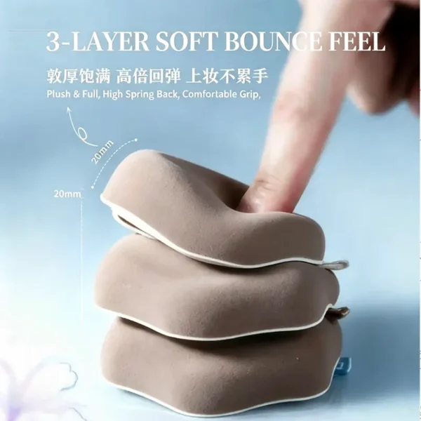 AOLANLA Floral Garden Marshmallow Makeup Puff Collection4 Makeup with 2 Hygienic Storage Cases