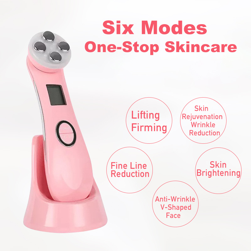 Portable RF skin tightening beauty device