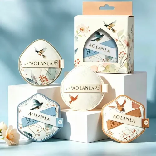 AOLANLA Floral Garden Marshmallow Makeup Puff Collection4 Makeup with 2 Hygienic Storage Cases