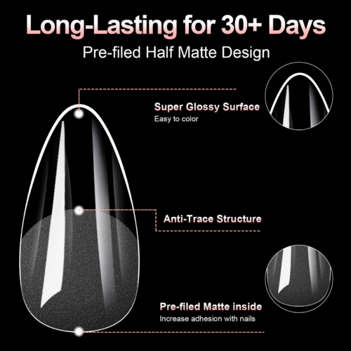 美甲1.webp Long-Lasting Press-On Nails with Pre-Filled Matte Design