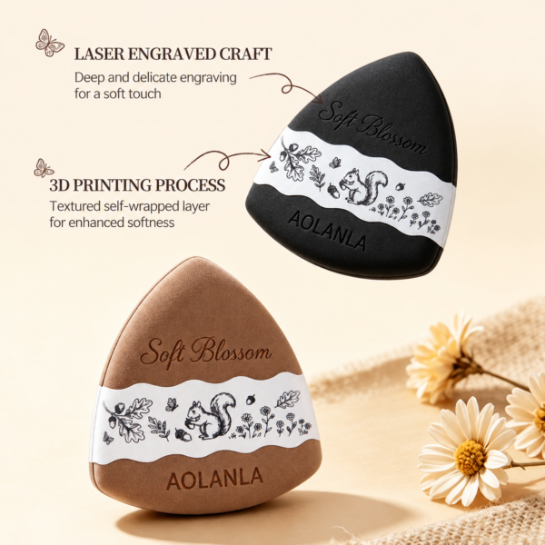 AOLANLA Triangle Makeup Puff – Dual Use for Liquid Foundation