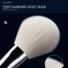 Close-up of fine white Saikoho goat-hair brush fibres