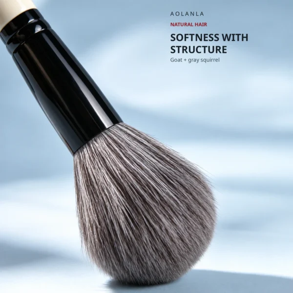 Macro view of the Flower & Bird natural-hair brush fibres