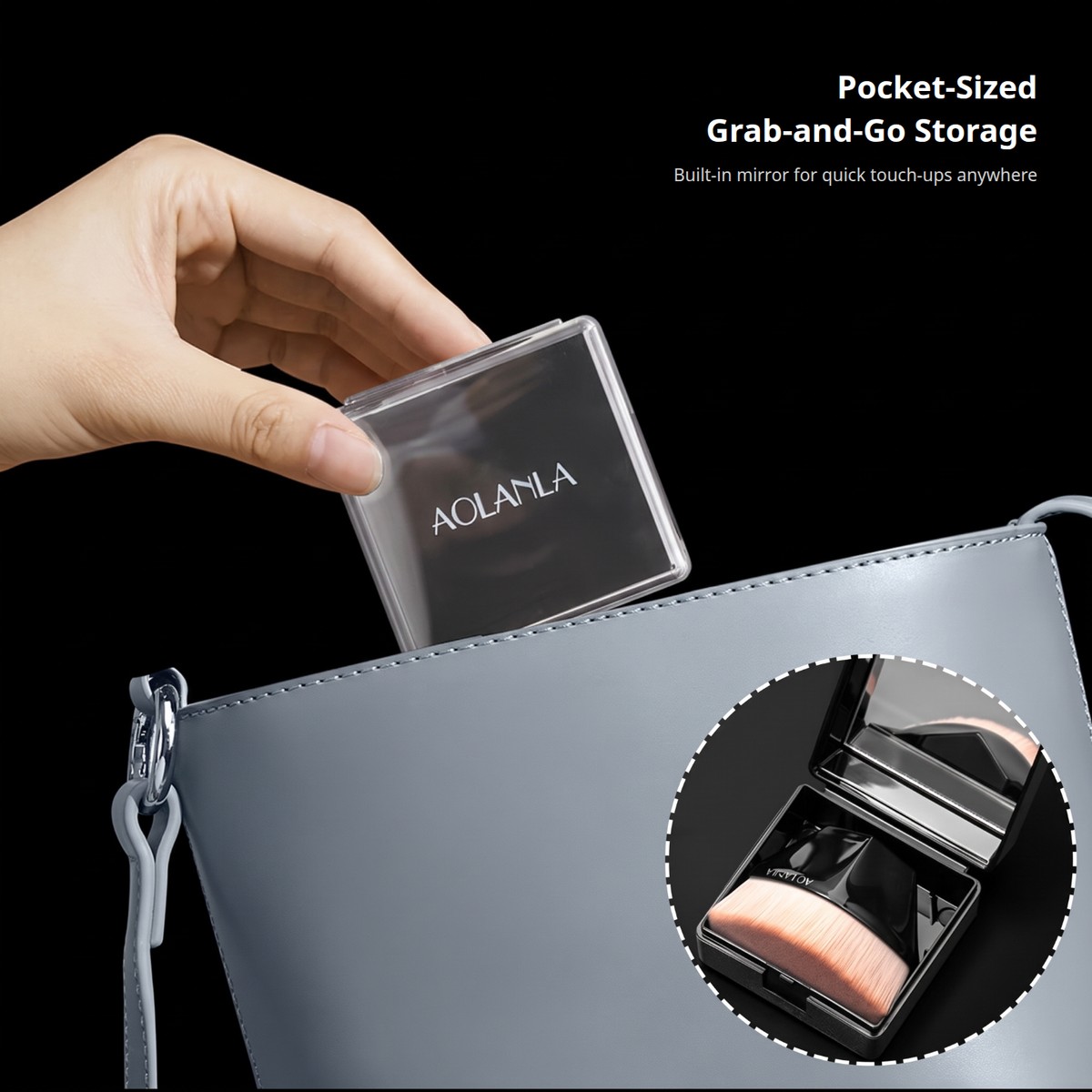 55 Foundation Brush Pro — Upgraded Nano-Fiber application detail