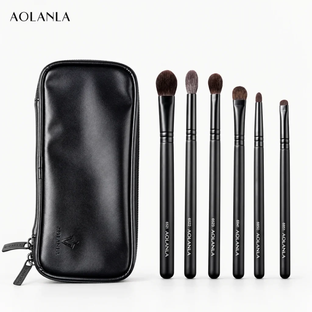 AOLANLA 6-Piece Eye Brush Set with Pouch