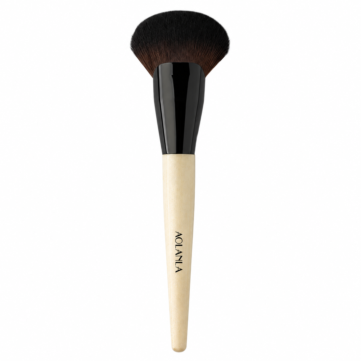 Fan powder brush with premium fibre on white