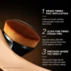 Three benefits of the AOLANLA 55 foundation brush including dense fibres and precision blending