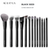 AOLANLA Black Seed thirteen-piece makeup brush set on a pure white background