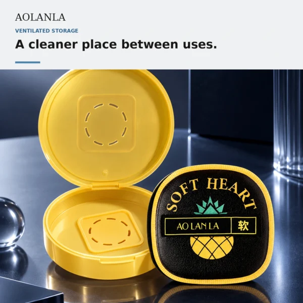 Yellow Aurora XL puff with matching ventilated storage case