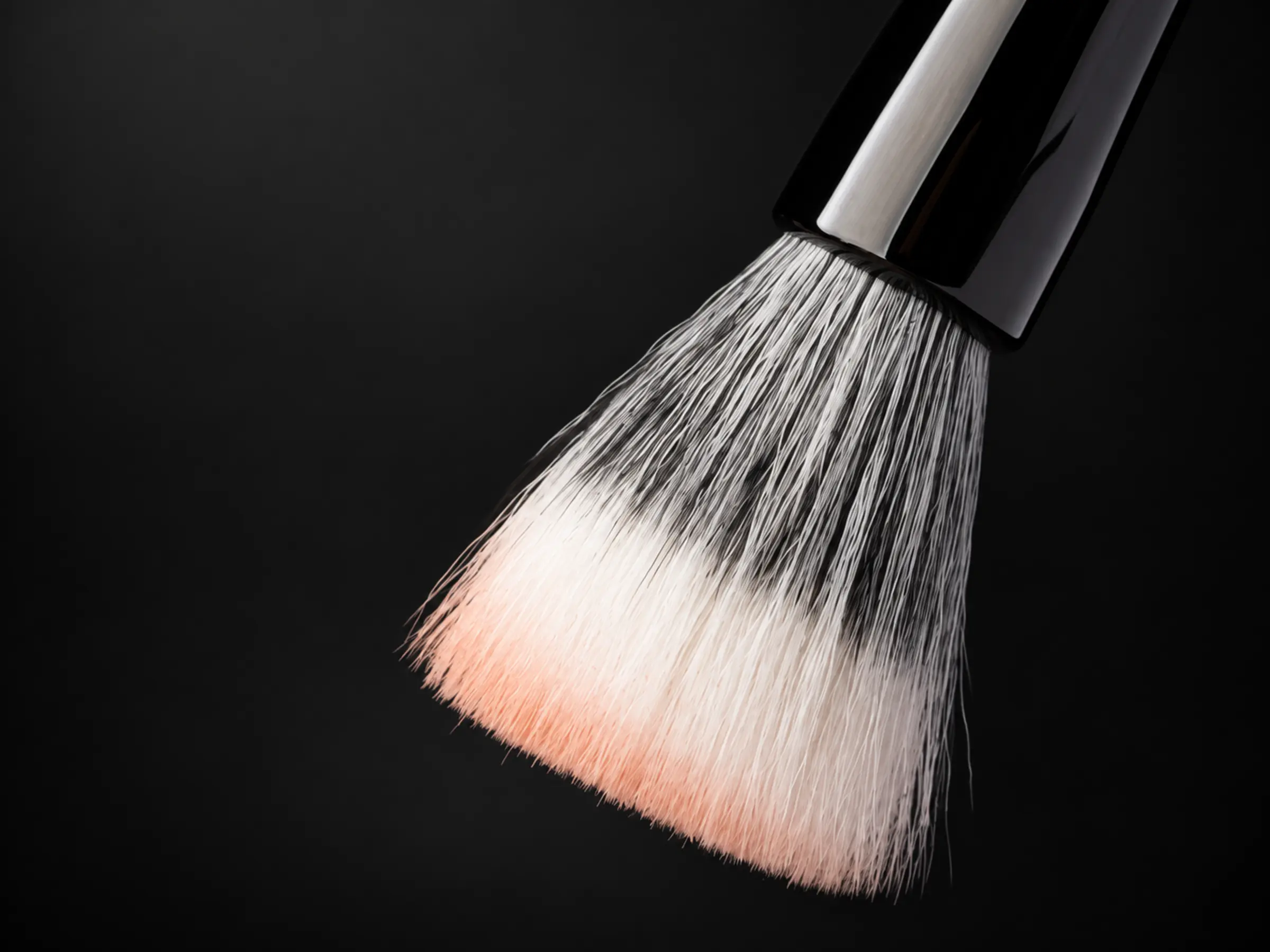 High-resolution Black Seed brush with powder at the working tips