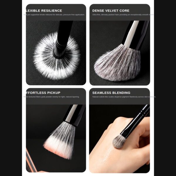 AOLANLA Black Seed Makeup Brush Set with Pouch