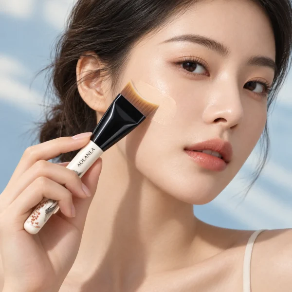 AOLANLA Flower and Bird makeup puff pressing base makeup onto the cheek