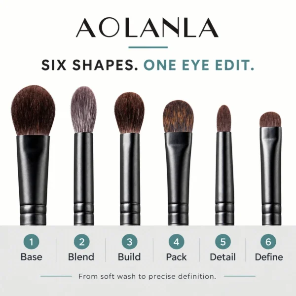 AOLANLA 6-Piece Eye Brush Set