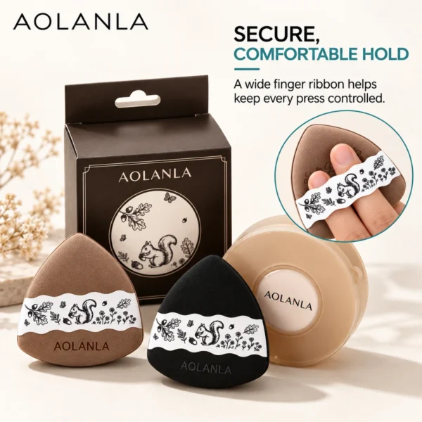 AOLANLA Triangle Makeup Puff – Dual Use for Liquid Foundation