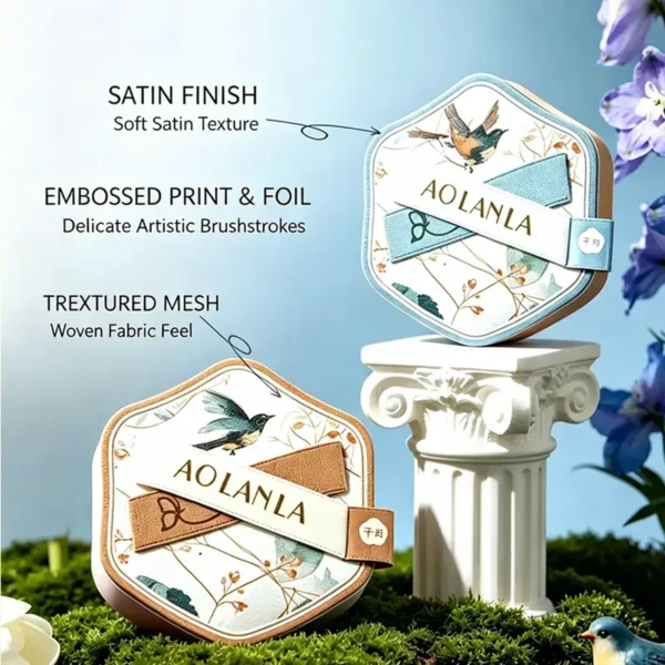 AOLANLA Floral Garden 4-Piece Makeup Puff Set with 2 Storage Cases