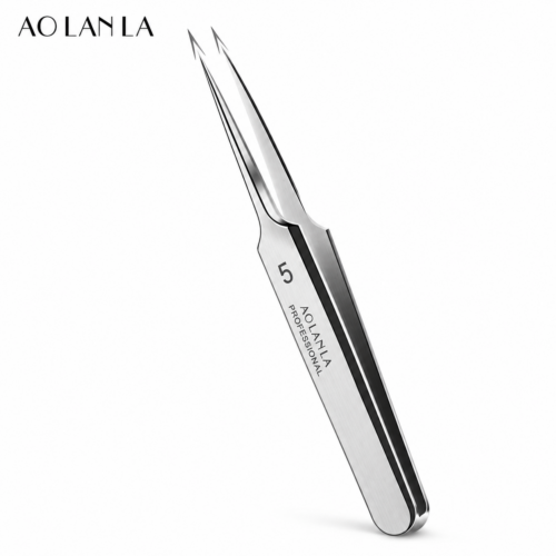 AOLANLA No. 5 ultra-fine precision tweezer on a pure white background