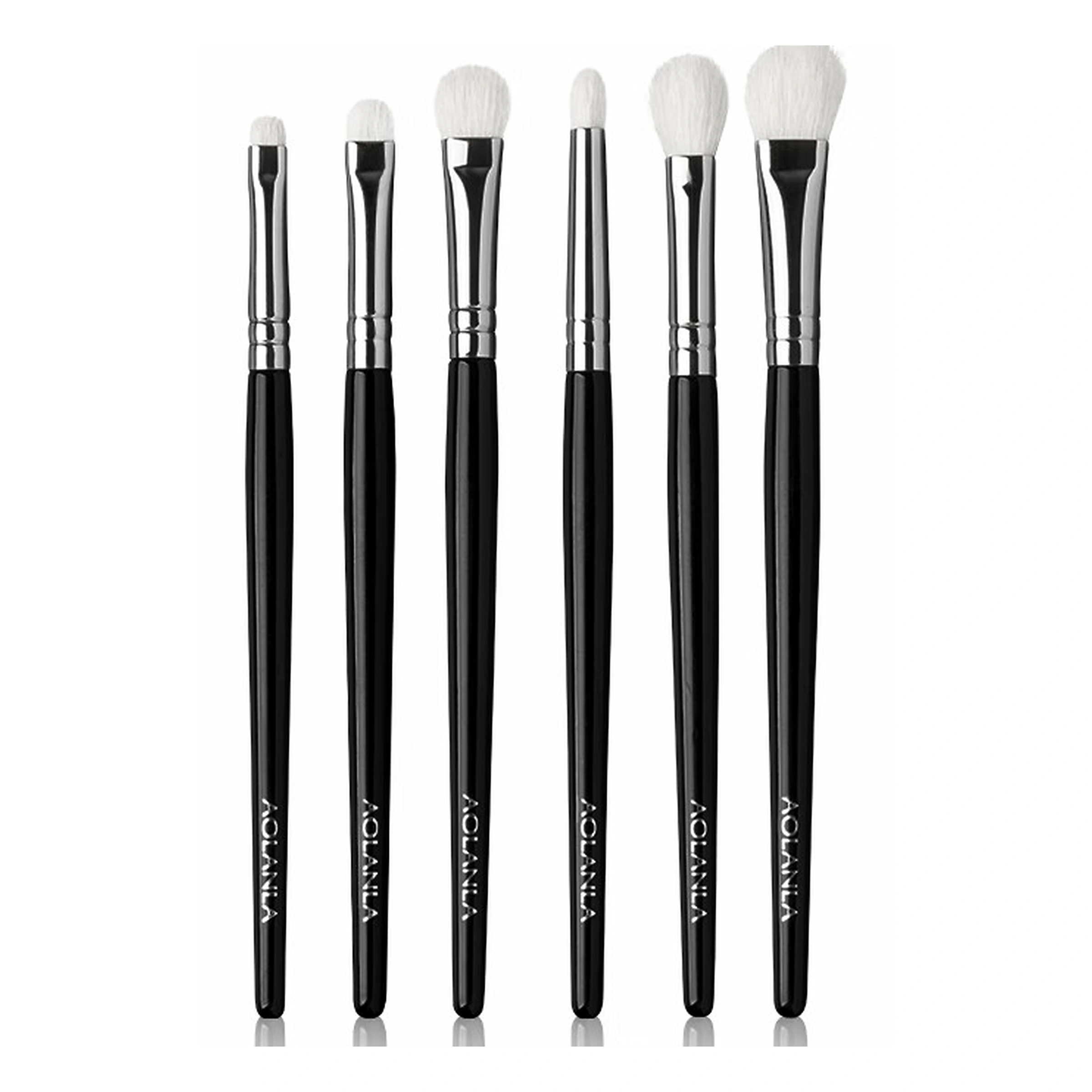 White Feather 6-piece eye brush set